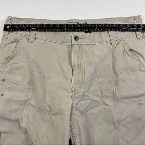 Carhartt Rugged Flex Relaxed Fit Canvas Work Shorts Men's 40 Stained Beige - Picture 8 of 14